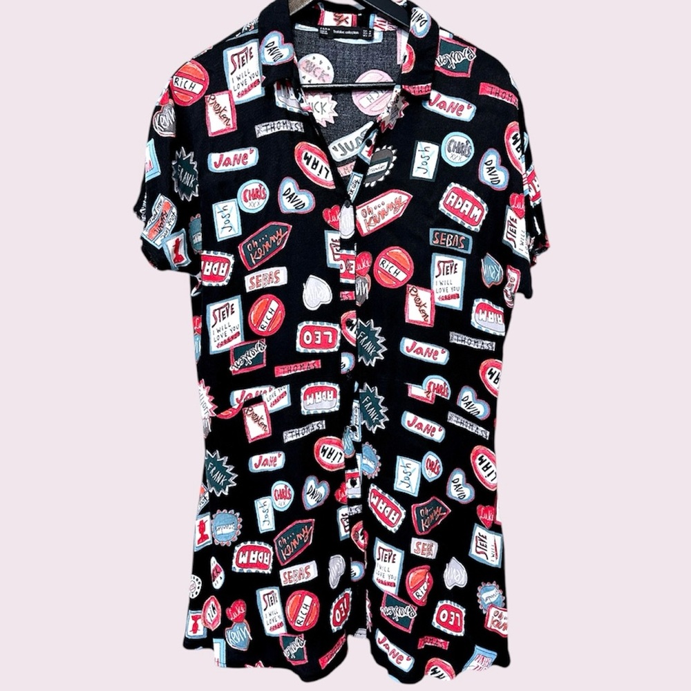 Zara name print dress